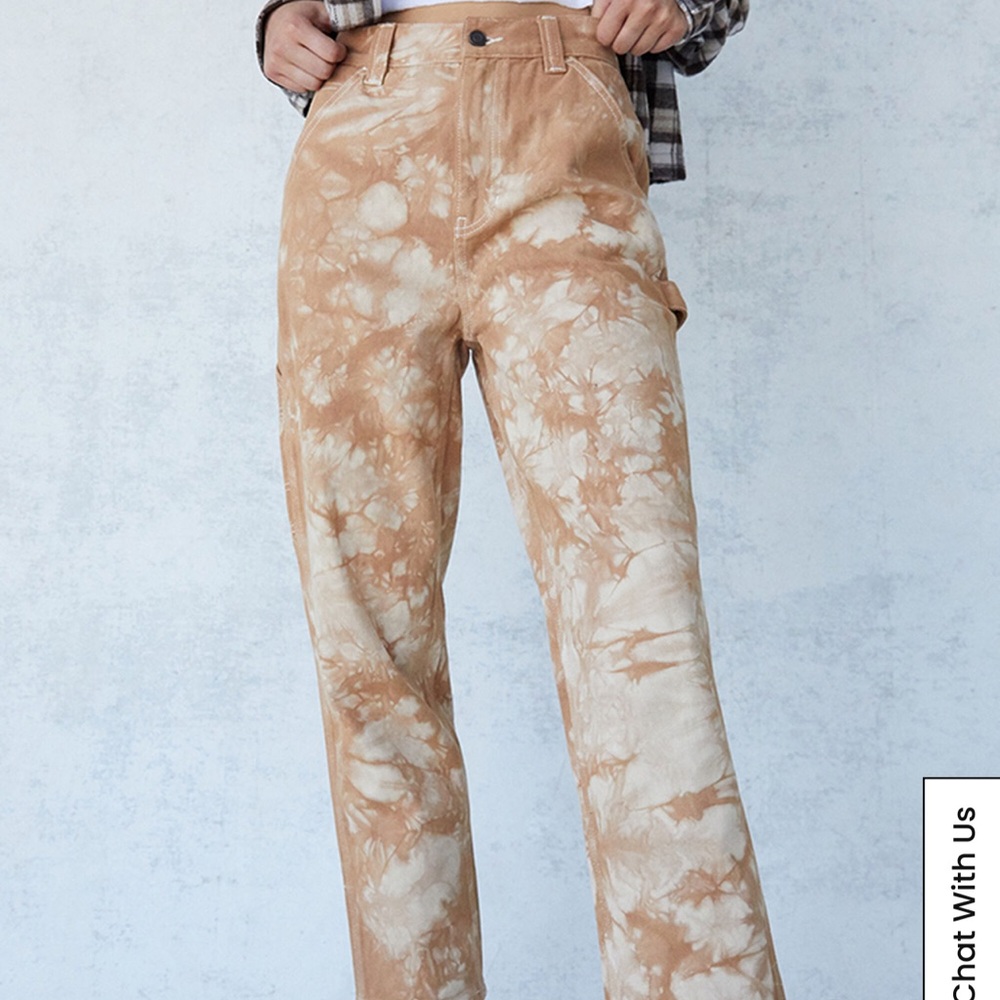PacSun Brown High Waisted Carpenter Pants